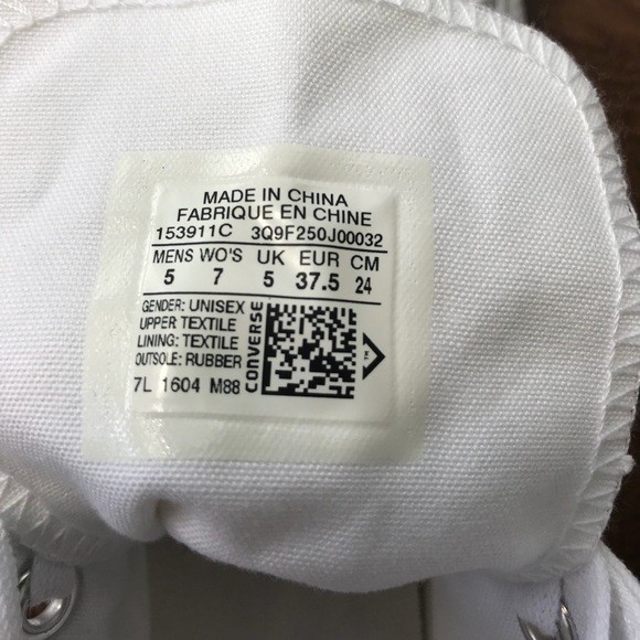 NWT Converse Ctas HI White/Navy/Red WMNS AUTHENTIC - Picture 6 of 7